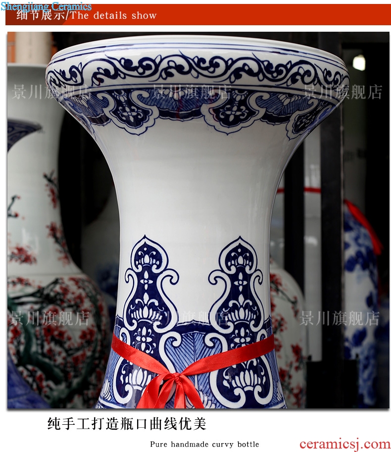 Blue and white porcelain of jingdezhen ceramics splendid sunvo vase of large sitting room office furnishing articles opening gifts