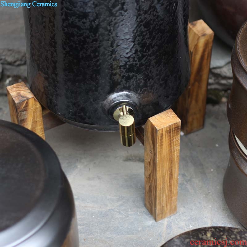 Jingdezhen 6 jin jin 45 20 jins storage jar of orange to dark red porcelain ceramic storage tank