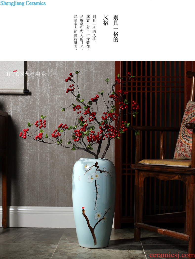 New Chinese style of jingdezhen ceramic vase of large household TV ark porch dry flower arrangement sitting room adornment is placed