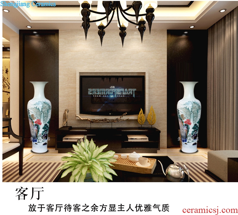 Jingdezhen ceramic bottle handicraft furnishing articles hand-painted scenery south xiuse of large vase decoration opening gifts