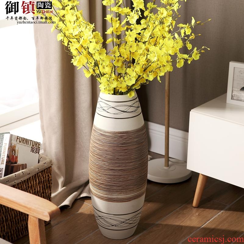 Jingdezhen contemporary and contracted household ceramic accessories example room sitting room of large vase soft adornment hotel furnishing articles