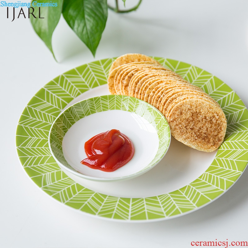 Ijarl million fine ceramic creative round side dish flavor dish home snack plate dessert dish of sauce dish