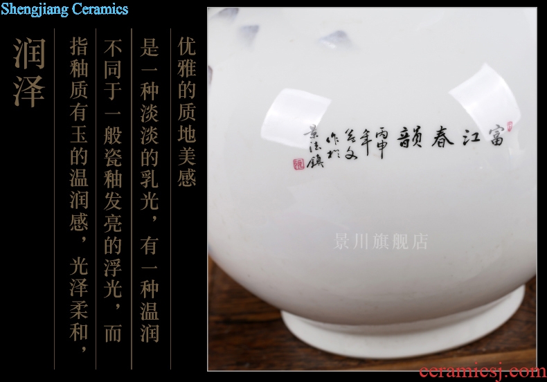 Jingdezhen ceramics landscape painting gourd bottle gourd bottle home furnishing articles mesa of contemporary sitting room adornment is placed