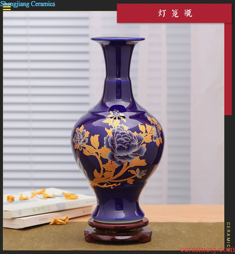 Jingdezhen ceramics vase furnishing articles sitting room flower arranging flower implement modern Chinese style household porcelain vase decoration