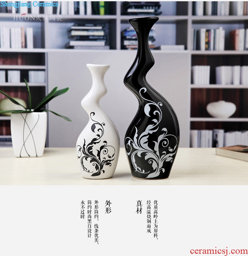 Contemporary and contracted vases, flower receptacle sitting room creative TV ark home decoration ceramic handicraft furnishing articles