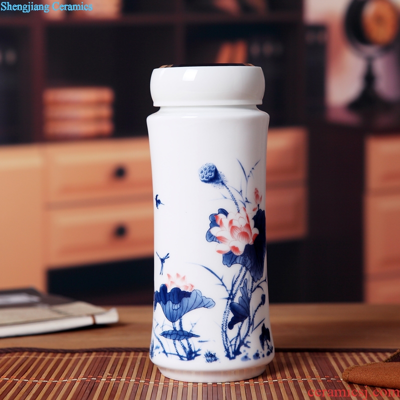 Forest fire creative jingdezhen ceramics keep-warm glass insulation cup double cup gift office cup DongMei