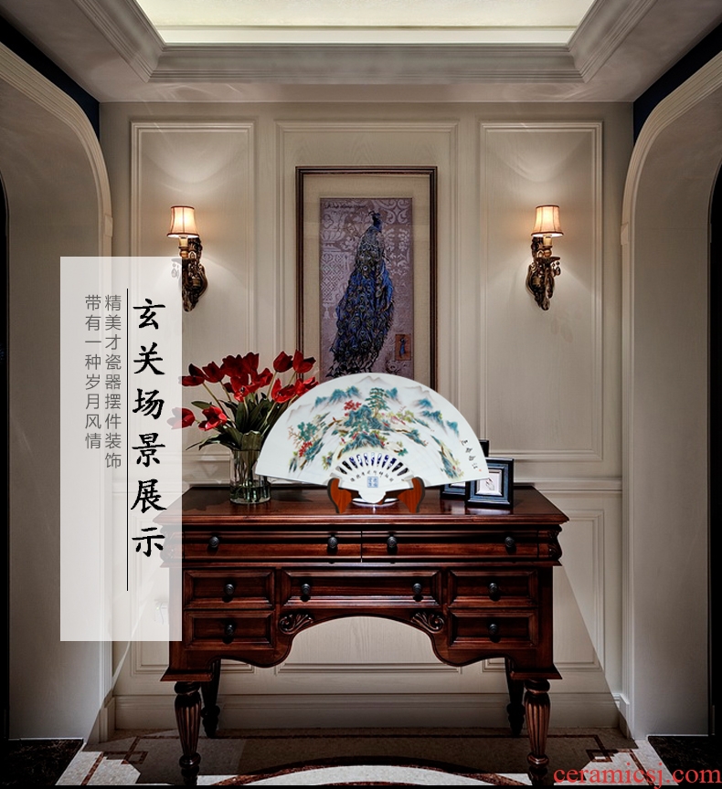 Jingdezhen ceramic hand-painted place to live in the sitting room porch jiangnan spring decorations arts and crafts porcelain decoration