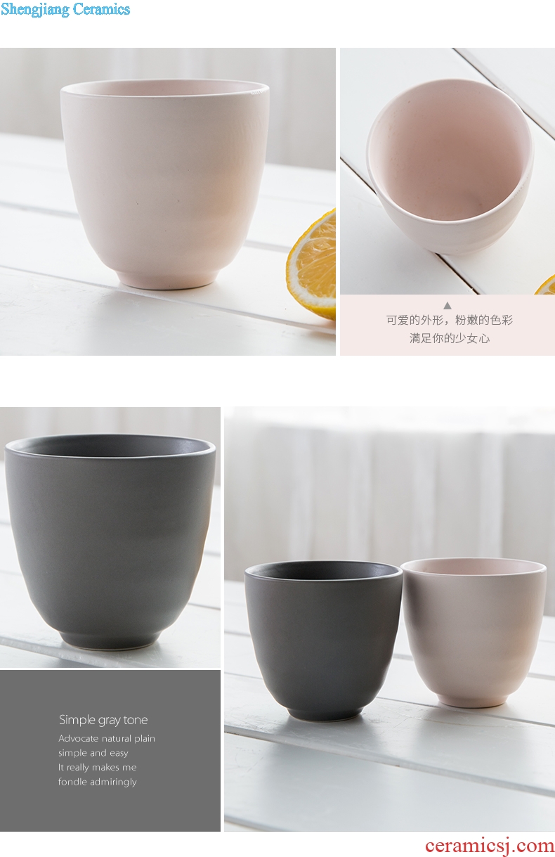 Ijarl million jia fashion European ceramic cup manual pure color soup cup tea set low water cup Ceylon island