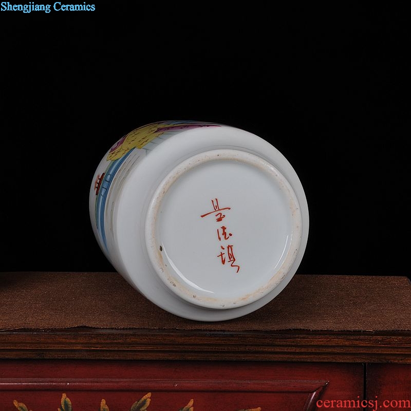 Scene, jingdezhen ceramics hand-painted costume wine home decoration crafts are the four most beautiful women