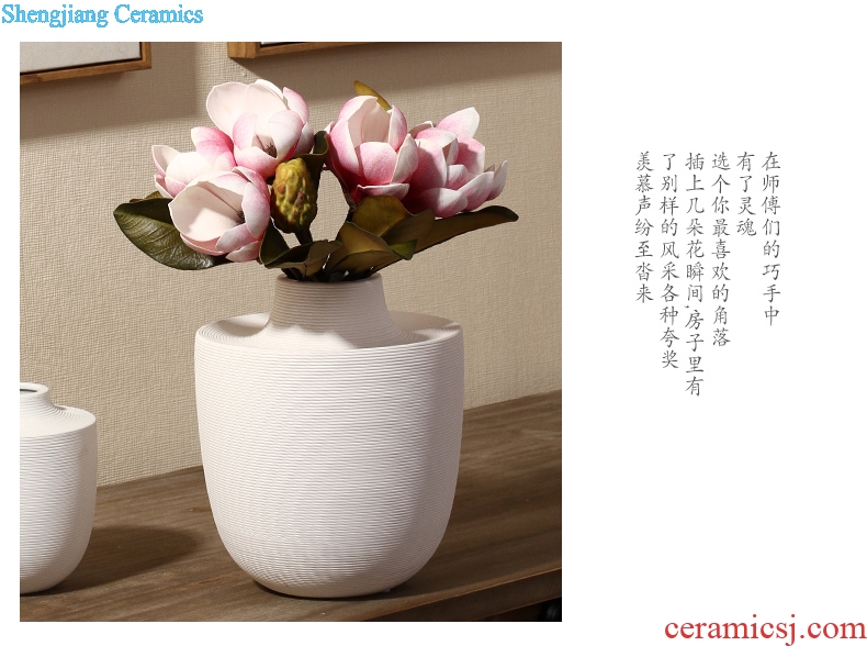 The tang dynasty white ceramic flower vases furnishing articles contemporary and contracted fashion household soft adornment sitting room office