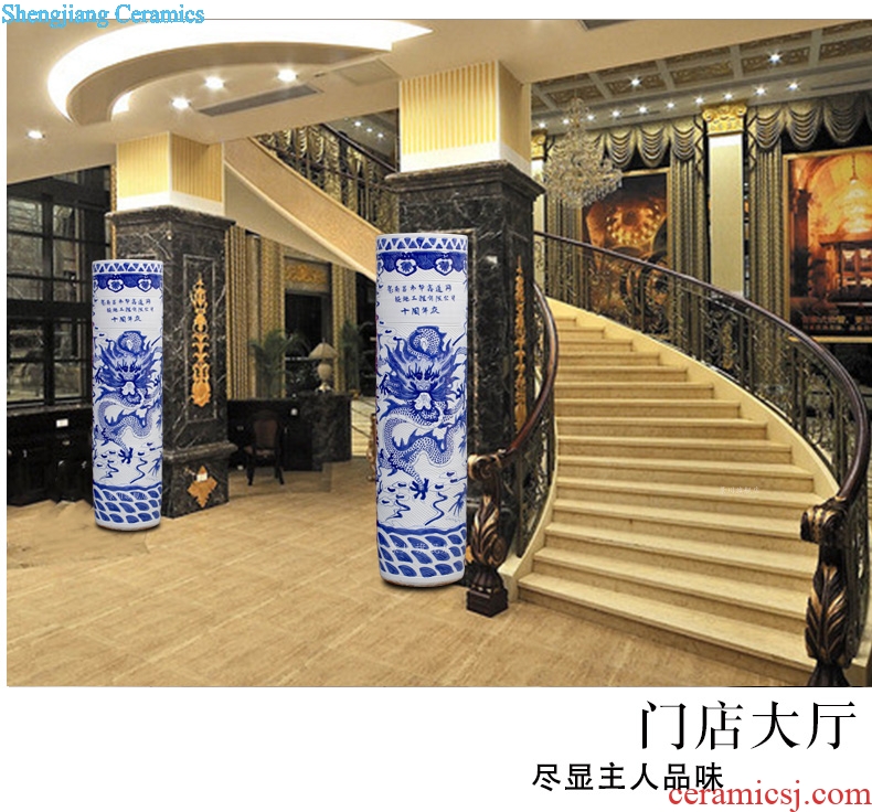 Jingdezhen porcelain carving dragon quiver of large vases, sitting room hotel opening present modern handicraft furnishing articles