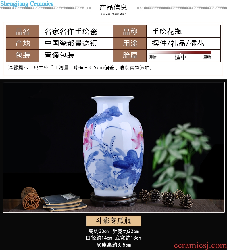 Scenery famous masterpieces, jingdezhen ceramic vase vase hand-painted vase vases, arts and crafts porcelain vase