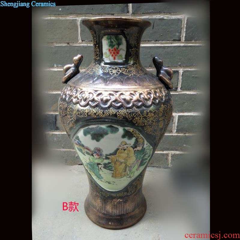 Jingdezhen ceramic imitation bronze art porcelain vase bronze characters of classical art porcelain bottle