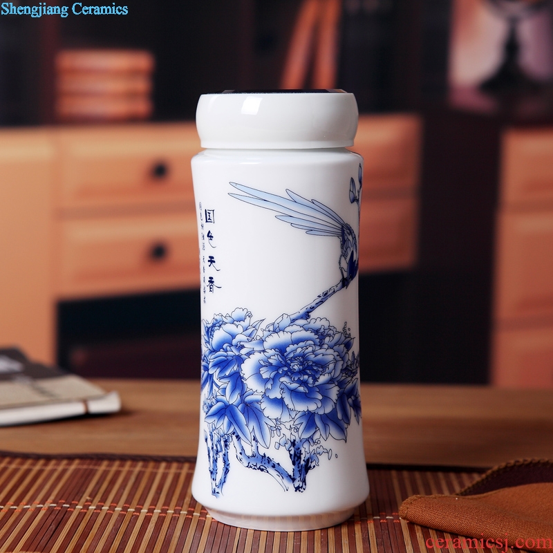 Forest fire creative jingdezhen ceramics keep-warm glass insulation cup double cup gift office cup DongMei