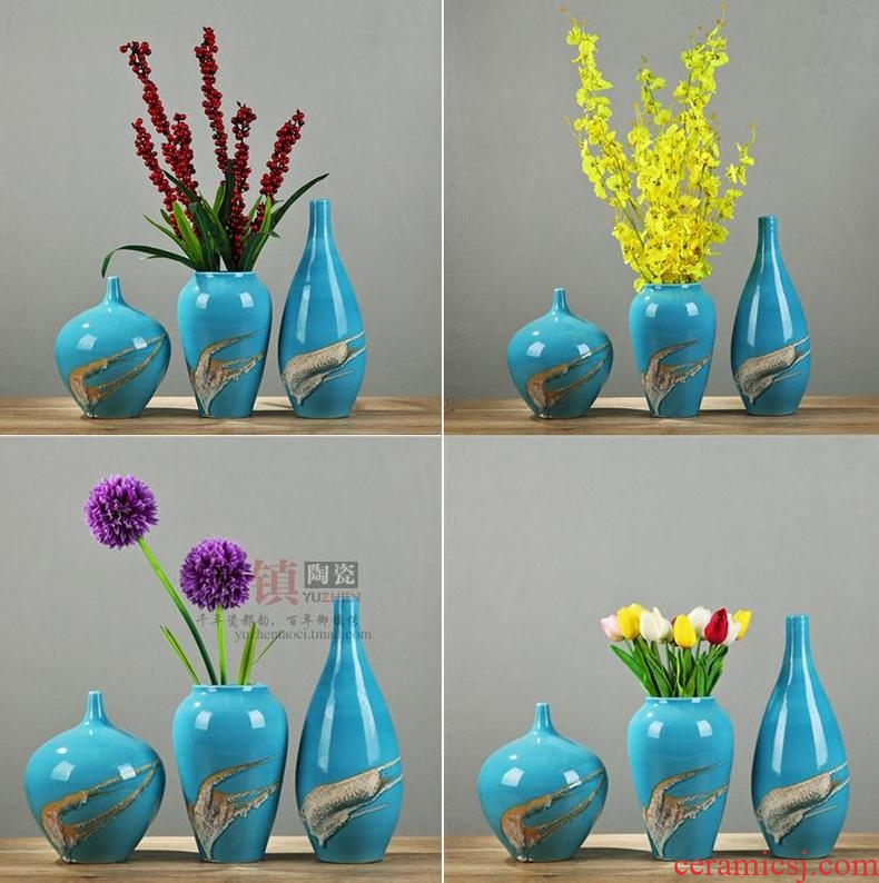 Jingdezhen ceramic European modern new Chinese style household soft adornment vase the sitting room porch TV ark furnishing articles
