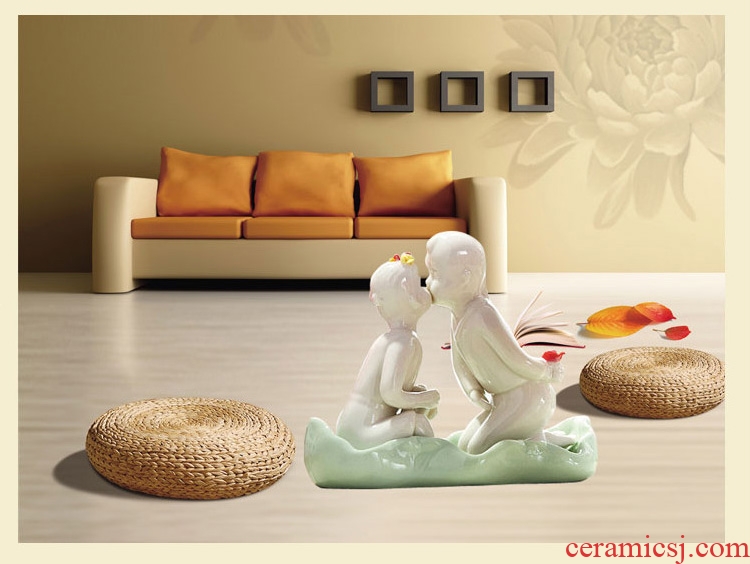 Jingdezhen ceramics characters in one hundred good wine TV ark bedroom home decoration handicraft furnishing articles in the living room