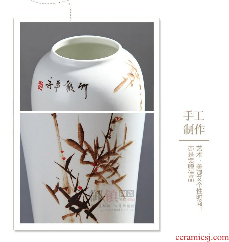 Jingdezhen hand-painted Chinese contemporary and fashionable household act the role ofing is tasted furnishing articles creative arts living room decoration vase