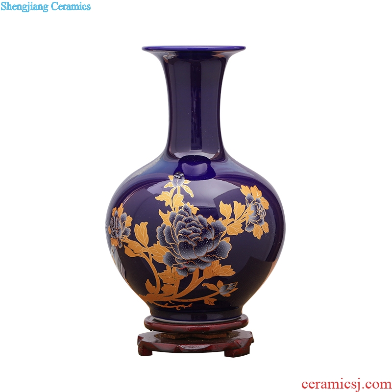 Jingdezhen ceramics vase furnishing articles sitting room flower arranging flower implement modern Chinese style household porcelain vase decoration