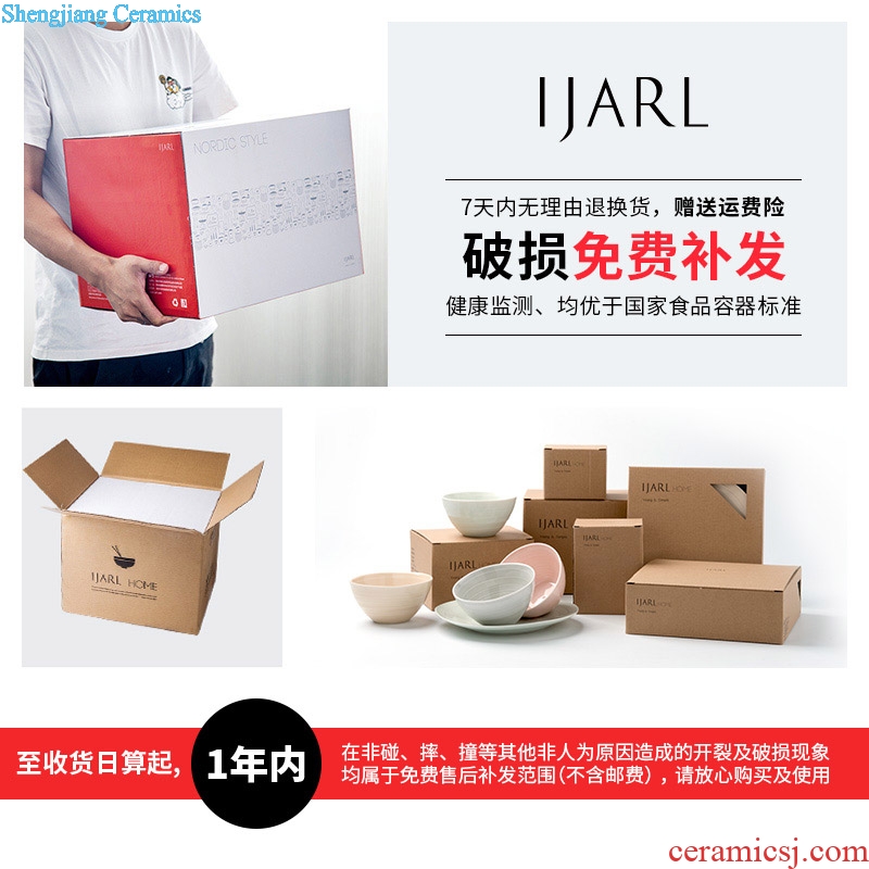 Million jia northern dishes suit household contracted creative ceramic bowl dish bowl chopsticks bowl combine ins cutlery set