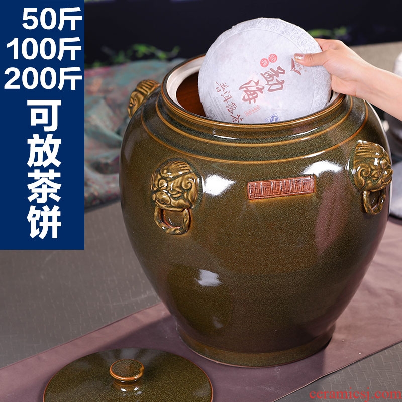 Jingdezhen ceramics big barrel caddy sealed jar furnishing articles storage tank porcelain jar sugar sugar bowls ornaments