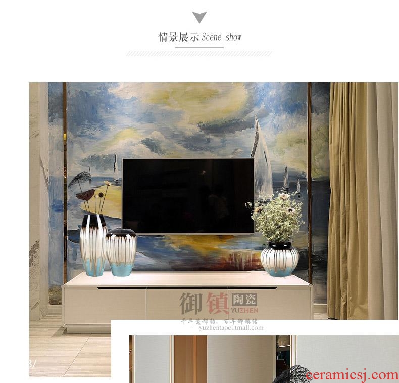 Jingdezhen household act the role ofing is tasted furnishing articles sitting room porch ark vase desktop flower arranging creative ceramics handicraft ornament