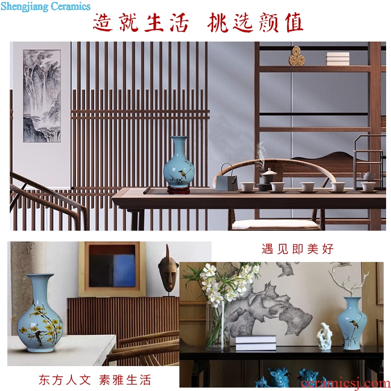 Jingdezhen ceramics Chinese hand-painted ceramic vase furnishing articles sitting room porch flower arranging, home decoration package mail