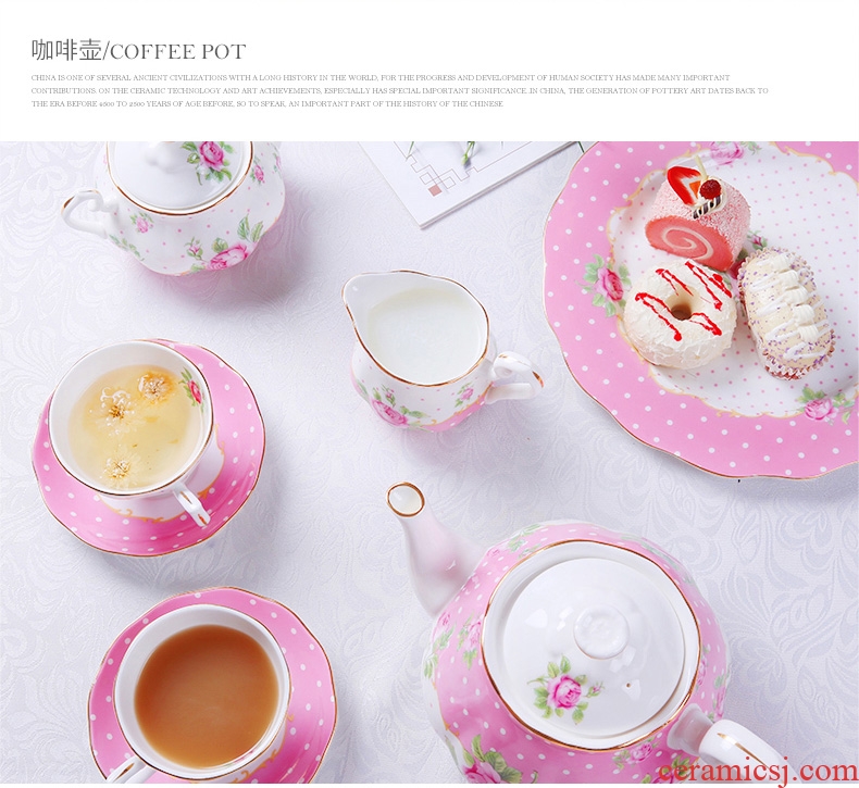 Vdisel coffee cup suit bone China continental tea sets English afternoon tea ceramic coffee set