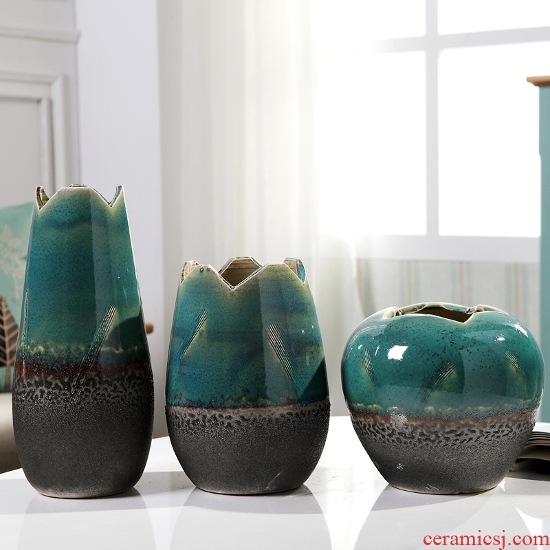 Jingdezhen ceramics vases, contemporary and contracted household soft outfit creative furnishing articles flower arranging the sitting room porch wine accessories