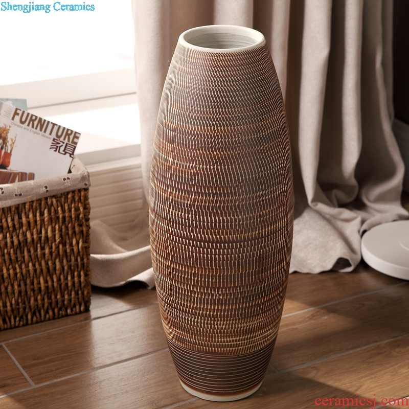 Jingdezhen contemporary and contracted household act the role ofing is tasted flower arranging furnishing articles sitting room of large vases, ceramic dry flower pot restoring ancient ways