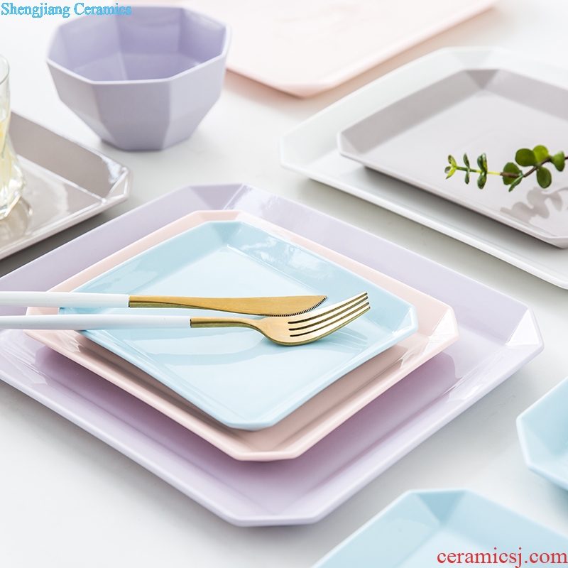 Ijarl million jia creative ceramic tableware steak plate western-style dishes home breakfast dish dish dish lake