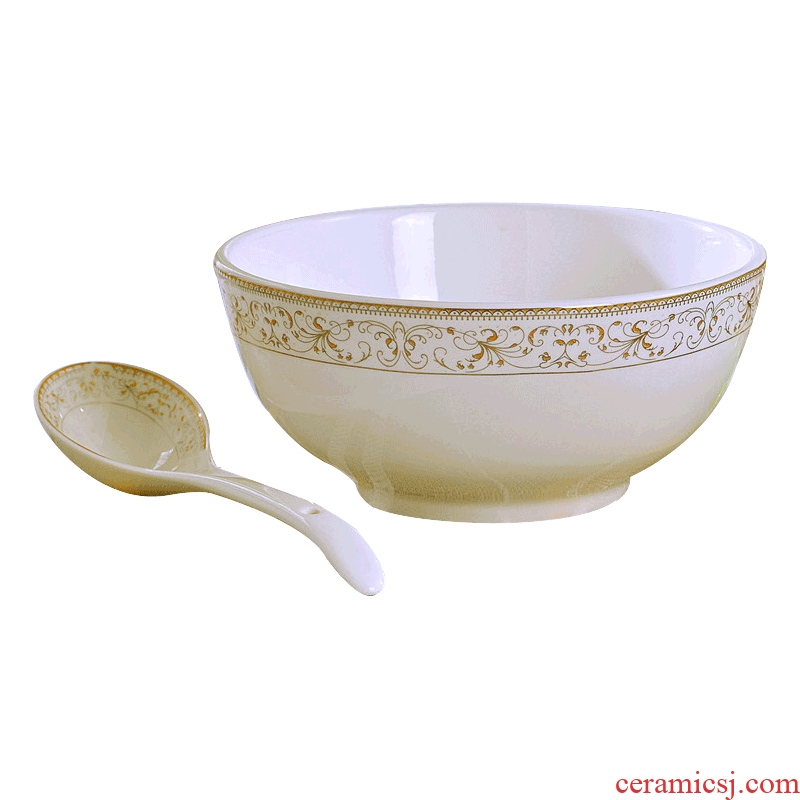 Jingdezhen 7 "rainbow noodle bowl ceramic bowl suit large rice bowls tablespoon salad bowl creative large soup bowl