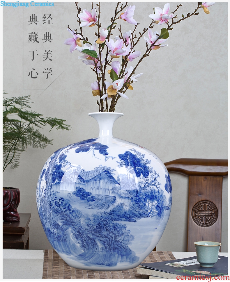 Jingdezhen ceramics famous masterpieces hand-painted porcelain of pomegranate sitting room porch place bottle home decoration arts and crafts