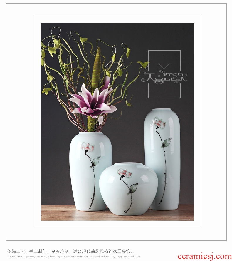 Jingdezhen contemporary and contracted home furnishing articles sitting room TV cabinet ceramic flower arranging adornment table hydroponic flowers