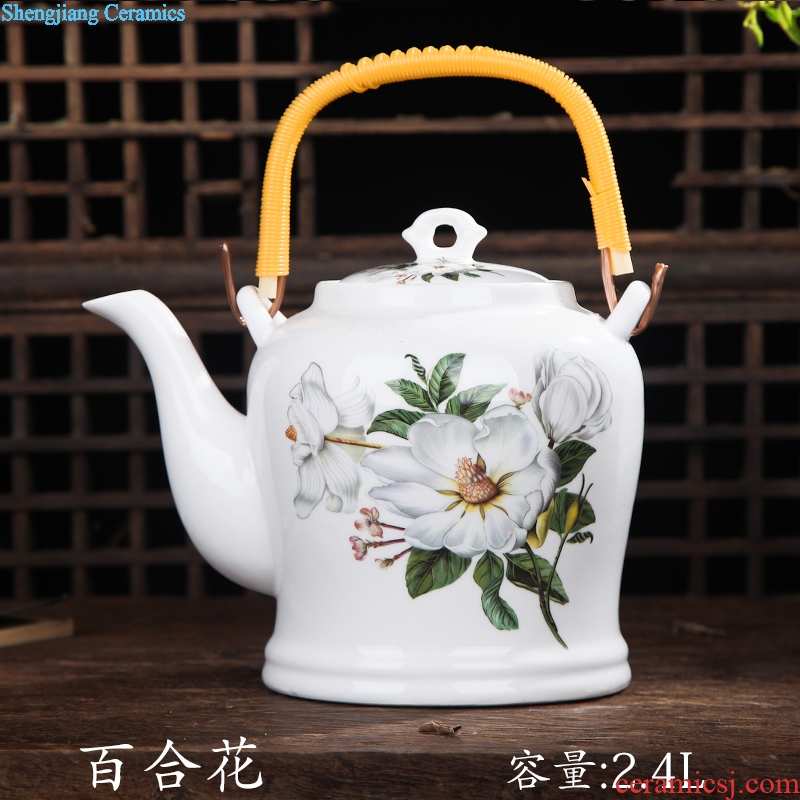 Jingdezhen ceramic teapot large girder pot teapot large-capacity cold filter single pot of cold water kettle CiHu