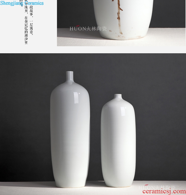 New Chinese vase furnishing articles contracted with cans of coloured drawing or pattern of creative living room TV wine porch flower arranging ceramic decoration
