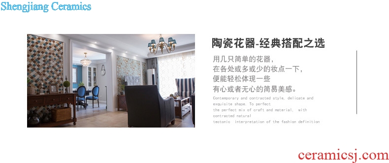 Jingdezhen modern ideas of new Chinese style hotel villa living room home decoration flower arrangement of large ceramic vase