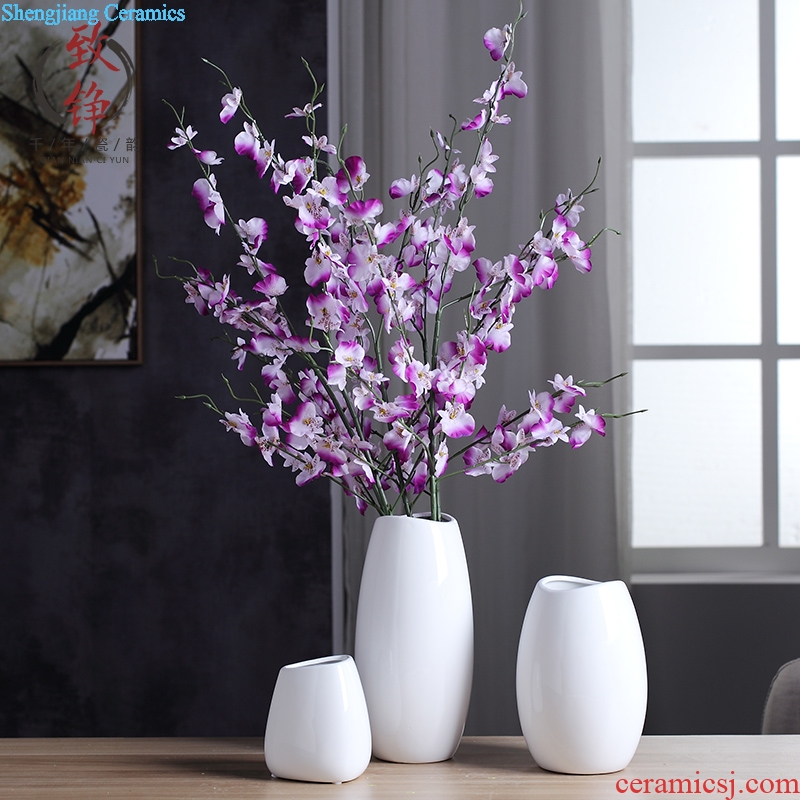 Ins northern wind creative contemporary and contracted fashionable sitting room place white ceramic dried flowers, vases, flower art furnishing articles
