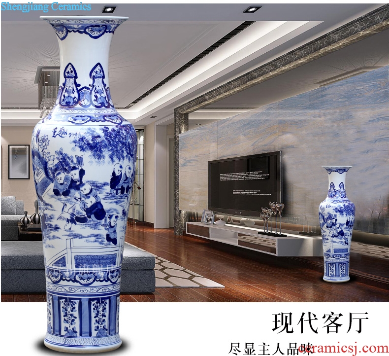 The sitting room of large ceramic vase hand-painted lad jingdezhen porcelain porcelain gifts big yards place decoration