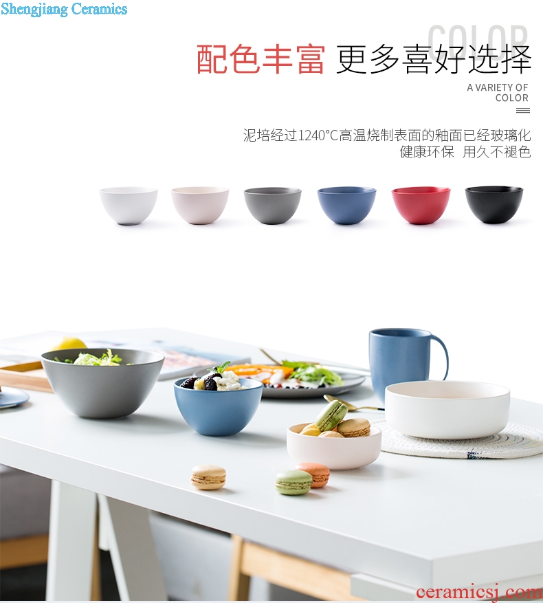 Eat the bowl of nice bowl bowl household personality lovely dessert place commercial Nordic ceramic creative restaurant