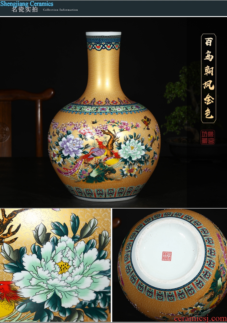 Jingdezhen ceramics of large vases, flower implement flower arranging living room home decoration ceramic bottle furnishing articles