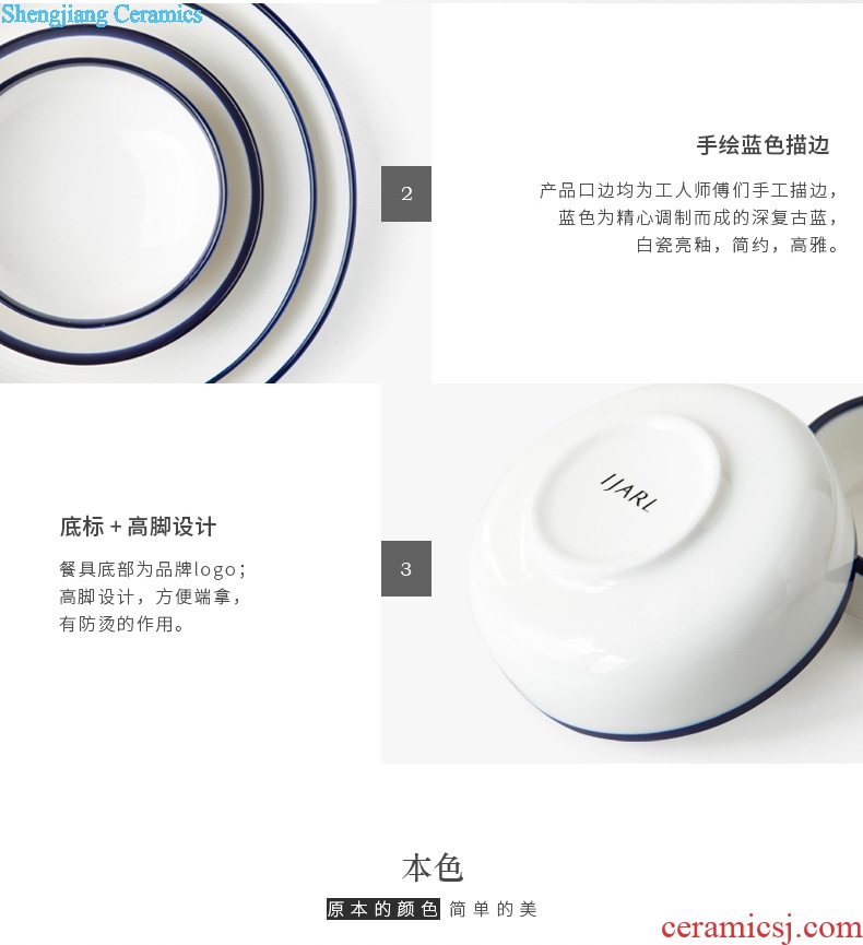 Million jia creative Korean contracted ceramic tableware to eat bread and butter rice bowls of household personality dessert bowl of small jobs
