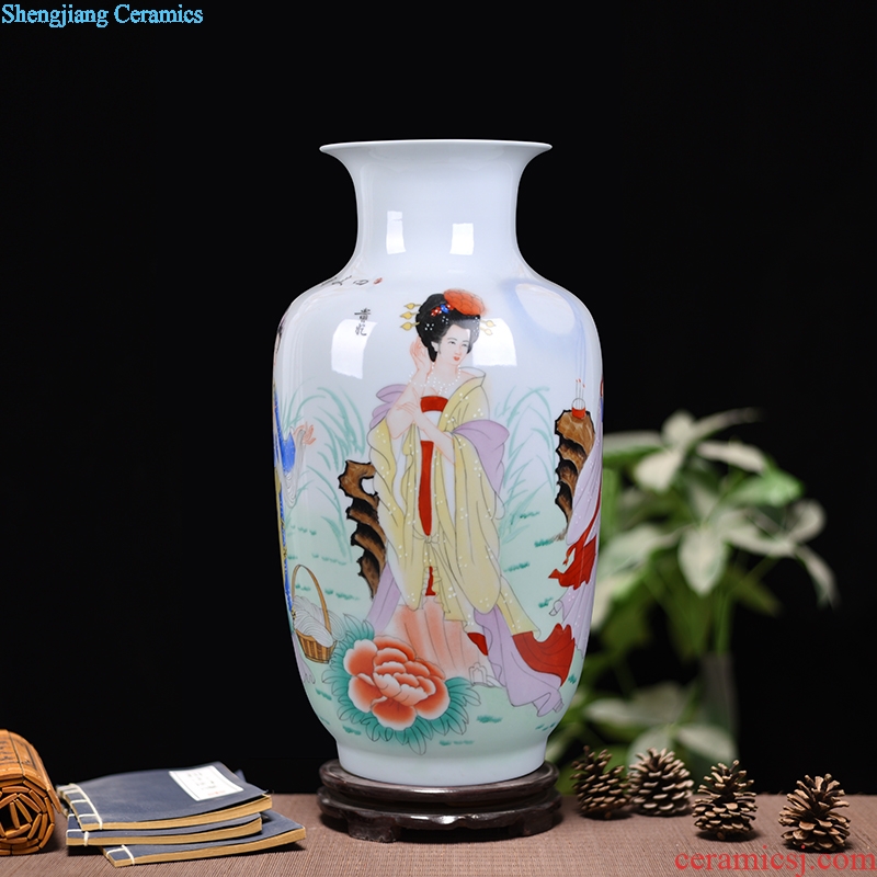Jingdezhen ceramic vase hand-painted ceramic furnishing articles be born porcelain ceramic vase household act the role ofing is tasted a gift