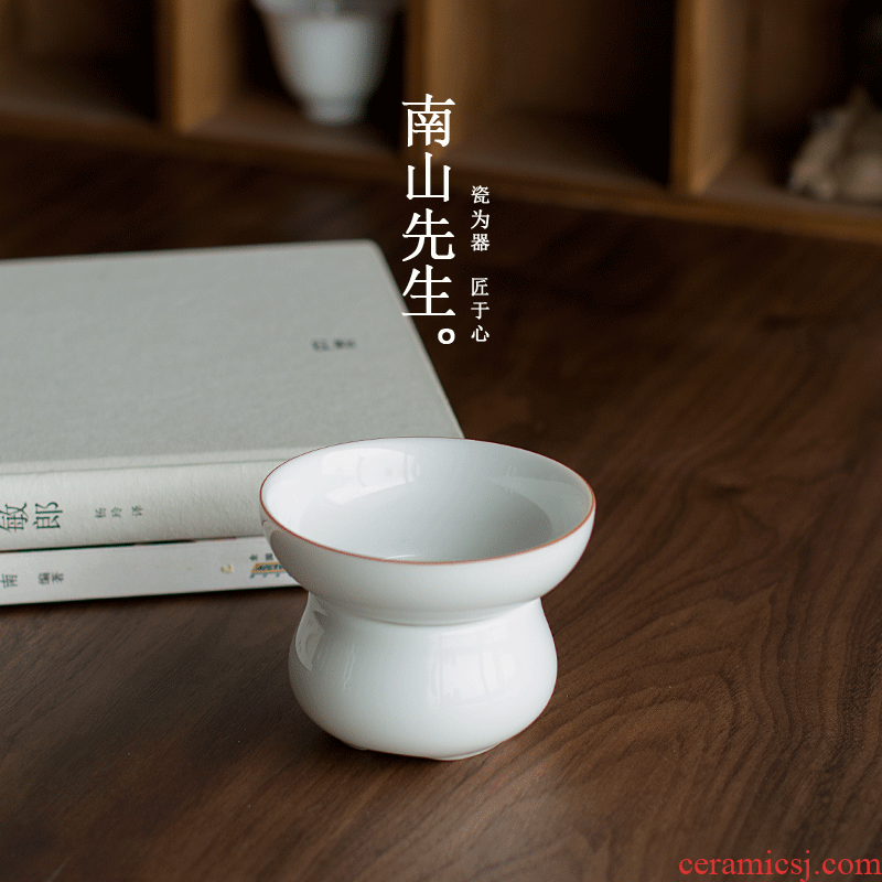 Mr Nan shan sweet white tea filter ceramic filter stroke Japanese kung fu tea tea sets phnom penh fittings of the hook