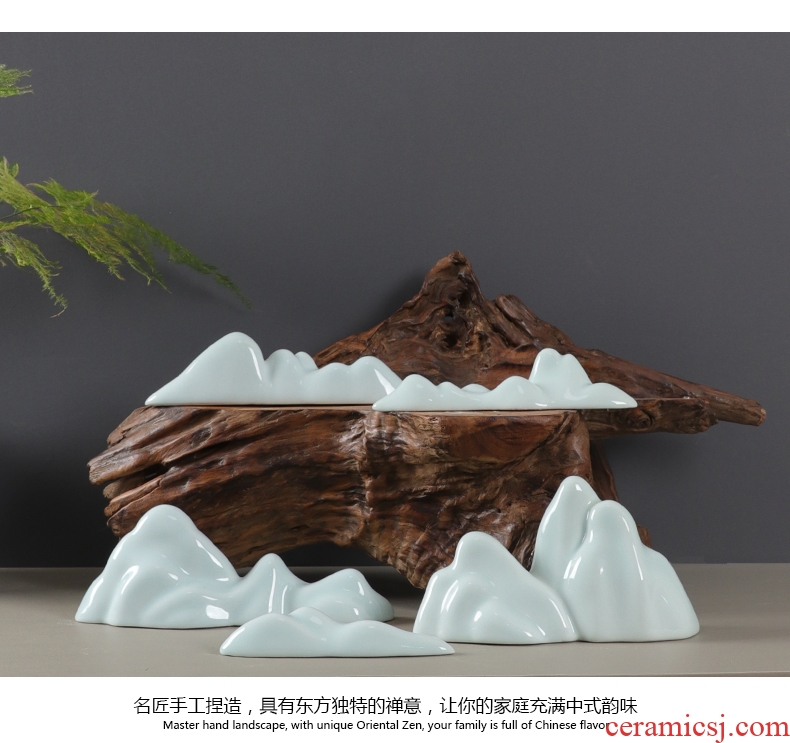 Jingdezhen ceramic creative small place teahouse rich ancient frame the study of Chinese wine desktop decoration home decoration