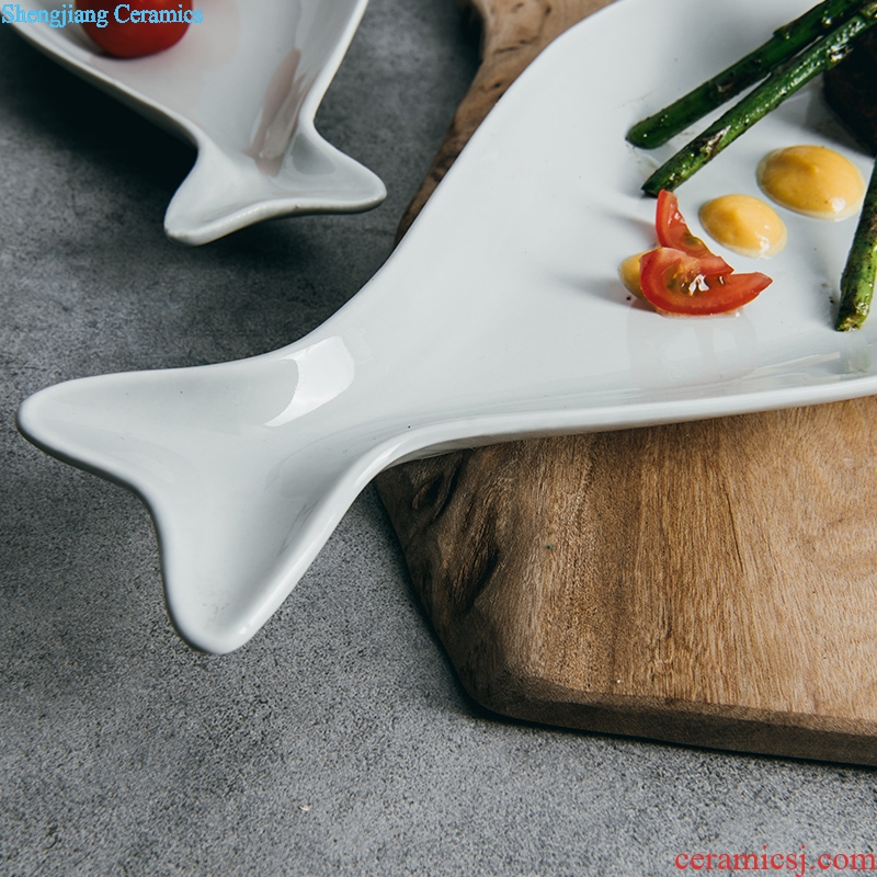 Ijarl million jia contracted household ceramics creative european-style kitchen fish food dish plate plate tableware vic beach