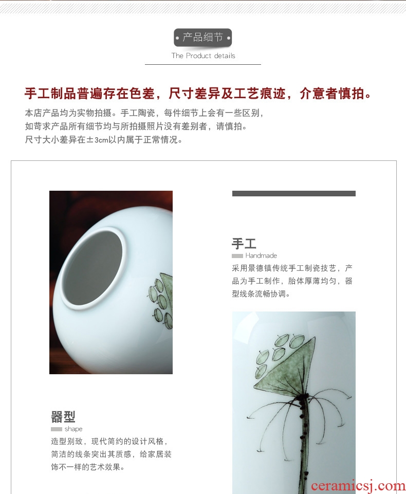 Modern new Chinese style ceramic vase furnishing articles sitting room hall table, TV ark flower arrangement, household soft adornment