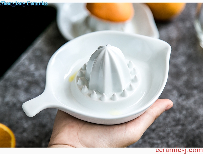 Ijarl million jia manual ceramic creative contracted lemon and orange juicer mini home easy to clean
