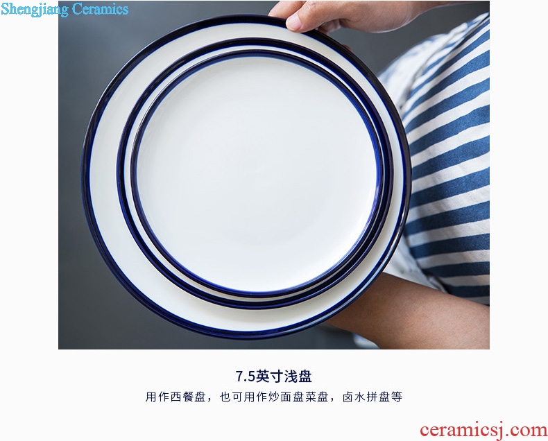 Million fine porcelain enamel western-style steak dinner plate contracted wind plate snack plate western food dish of nice dishes