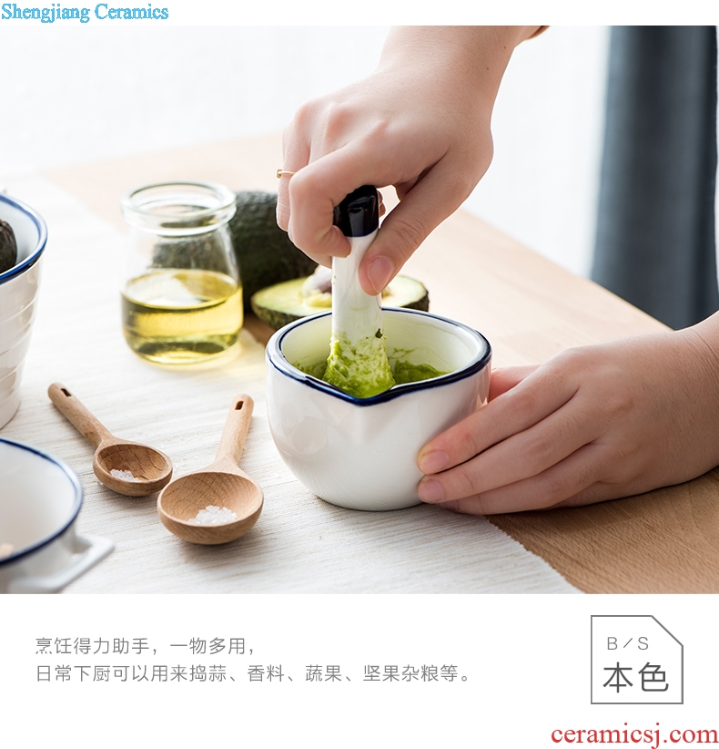 Ijarl million jia contracted new bone porcelain ceramic dao garlic garlic press machine personality household hand medicinal herbs mill