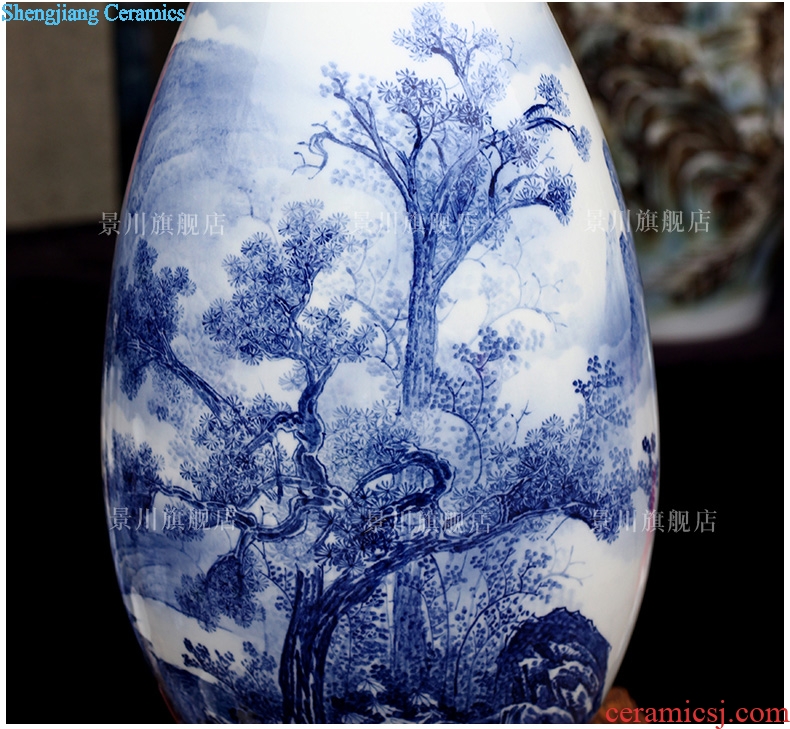 Jingdezhen modern home sitting room place dry flower flower vase mesa study ceramics handicraft decoration